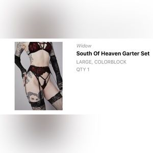 Dolls kill “widow south of Heaven garter set“ (black& red)